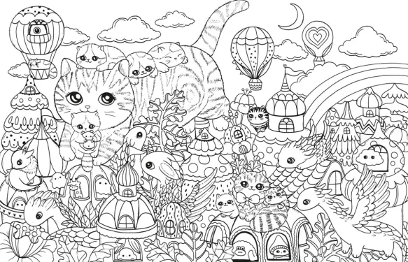 A Million Kittens Adorable Felines to Colour