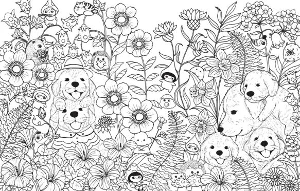 A Million Puppies Paw-some Pooches to Colour