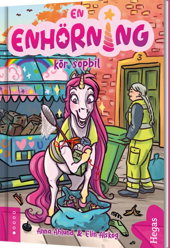 En enhörning kör sopbil