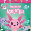 Pyssla med söta axolotler - 5 pennor & bok